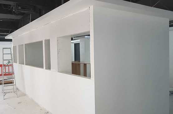 Office refurb with partition wall